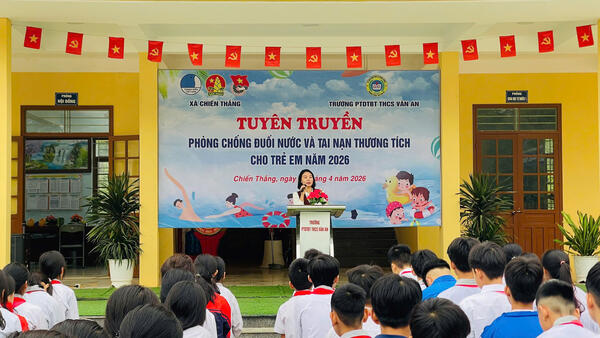 TUỔI TRẺ XÃ CHIẾN THẮNG TỔ CHỨC TUYÊN TRUYỀN PHÒNG, CHỐNG ĐUỐI NƯỚC VÀ TAI NẠN THƯƠNG TÍCH CHO TRẺ EM NĂM 2026