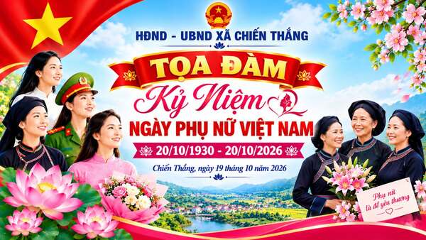 UBND XÃ CHIẾN THẮNG TỔ CHỨC TỌA ĐÀM KỶ NIỆM NGÀY PHỤ NỮ VIỆT NAM 20/10